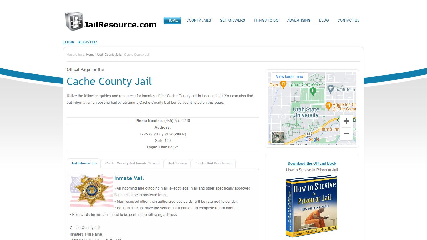 Cache County Jail Inmate Search - Inmate Lookup in Logan UT